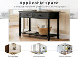 Console Table Traditional Design with Two Drawers and Bottom Shelf --Self-pick up is not 41186095