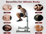 Power Tower Dip Station with Bench Pull Up Bar Stand Adjustable Height Heavy Duty Multi-Function 42086643