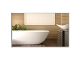 40x30inch Glossy White Rectangular-Mounted Beveled Bathroom Mirror,Square Angle Metal Frame W2091128136