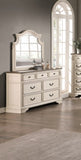 ZNTS Antique White Wooden 1pc Dresser Only Bedroom Formal Antique Walnut Top Storage 7-Drawers Dresser B011P236768