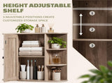 Bathroom Wall Cabinet Featuring 1 Mirrored Door 3 Shelves on Each Side MDF Construction with 57813692