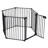 150" Adjustable Safety 6 Panels Play Yard Metal Doorways Fireplace Fence Christmas Tree Fence 98466678