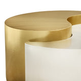 Modern & Contemporary Style Coffee Table Made with Iron Sheet Frame in Gold & Silver B009140741