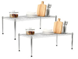 2 Pack Heavy Duty 1-Tier Shelving Storage Shelves,Adjustable Storage Units,Steel Wire Shelving 20679764