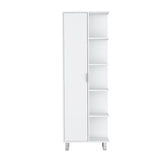 Crovie Linen 63-inch High Bathroom Cabinet Storage Cabinet with Four Open Shelves B200P173170