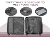 Curved Vertical Stripes 4-in-1 Trolley Case - Violet 83364795