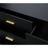 Modern Black 6-Drawer Dresser for Bedroom - Ample Storage Wide Chest of Drawers, Sturdy & Safe W1785118925