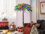 6ft Pre-Lit Christmas Palm Tree - 210 4-Color LEDs , 64 PVC Branch Tips 83410262