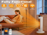 24" Tower Space Heater, 1500W Smart Electric Heater with Thermostat, WiFi APP & Remote Control, 78523461
