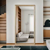 32*70inch full-body floor mirror with Artificial wood frame, elegant design and durability, a W2709P242465