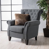 ZNTS Mirod Comfy Accent Chair with Tufted Backrest, Bedroom Single Seat Arm Chair with Wooden Legs, 36794.00FDGY