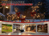 3pcs 4FT 30.00V 3.60W Family Elk Brown Ratten Style Frame Courtyard Elk Decoration 40050045
