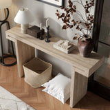 60inches Rustic Farmhouse Console Table , Distressed Wood Finish Entryway Sofa Side Table for Living W1445P330980