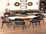 6 Foot Premium Folding Table, White Speckle 96587433