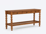 47.2'' Solid Wood Console Table for Entryway,2-Tier Wooden Sofa Table Behind Couch with Vintage W2263P510695