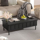 U-Can Lift-Top Coffee Table with 2 Drawers, Modern Space Saving Center Table with N724P292514B