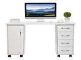Manicure Nail Table with Drawer White 76449024