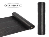 4*100ft Black Weeding Cloth Polyethylene Foldable 44356945