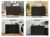 Farmhouse Black Double Tilt Out Trash for 20 Gallon Trash Cans, Free Standing Recycling 29423992
