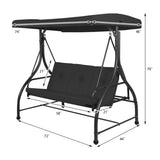 ZNTS 3-Seat Swing Chairs ,Convertible Swing Hammock Bed 01631396