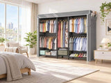 Heavy Duty Closet Organizer System, Freestanding Clothing Rack Shelves, Adjustable Garment Rack W3204P581186