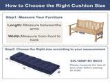 Outdoor Bench Cushion, 63 20 4 Inch, Tufted Waterproof Swing Cushion with Ties, for Patio Bench 47811858