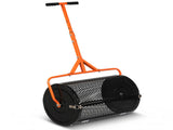 24" Lawn Topdressing Spreader with 0.75"0.5" Mesh, Compost Spreader for Soil Sand Fertilizer Orange 80497758