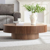 Modern Handcraft Drum Table Length 43.7 inch Ellipse Table for Living Room,Oval Small W2582P251185