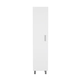 Vintro Storage Cabinet, Broom Hangers, Metal Handle -White B20092126