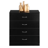 ZNTS [FCH] Modern Simple 4-Drawer Dresser Black 67789972