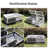 ZNTS 43"Upgrade waterproof tray, activity tray, wooden turtle house indoor small animal turtle cage 98540443