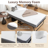 Folding Bed with Mattress, SPortable Foldable Bed with Storage Cover, SRollaway Bed for Adults with W1422140107