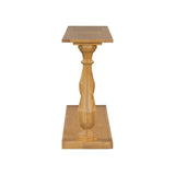 U_STYLE Vintage Sofa Table Console Table with Luxurious Pine Veneer and Elegance Vase-Leg Design,for N711P261924O