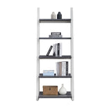 ZNTS 5-Tier Shelves,Bookshelf, Storage Rack, Bookcase with Rubber Wood Frame, Ladder Shelf for Living W2582P195346