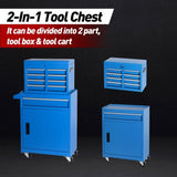 Tool Chest, 5-Drawer Rolling Tool Storage Cabinet with Detachable Top Tool Box, Liner, Universal W2660P287662