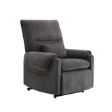 Glenn 30" Power Lift Assist Recliner Arm Chair Steel Gray Chenille B2719P328584