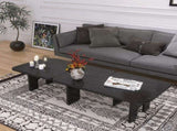Modern Black Wooden Nesting Coffee Table Set, 70.86" Extendable Splicing Center Table for Living W2295P365033