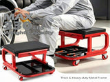 Rolling Garage Mechanic Stool with Magnetic Drawer & Segmented Tool Tray, 330 LBS Weight Capacity PU 51903820