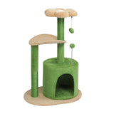33in Cat Tree, Multi-level Cat Tower with Cat Scratching Post with Curved Perch, Cozy Cat Condo, 52984863