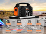 150W Portable Power Station, 155Wh 42000mAh Outdoor Solar Generator 110V AC DC Ports for Home 22502823