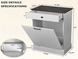 Self-pickup is not supported.Tilt Out Trash Can Cabinet, Hidden Wooden Trash Can Cabinet with 66903259