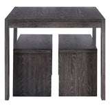 3-piece Farmhouse Style Simple Dining Set, Dining Table and 2 Benches, for Dining Room, Kitchen and 00932248