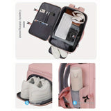 Women's Large Capacity Backpack with USB Charger and Shoe Pocket, Flight-Approved for Easy Travel. 88634243