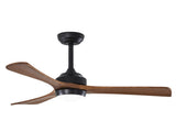 42" Solid Wood Blades Ceiling Fan with Lights Remote Control,Quiet DC Motor 3 Blade Ceiling Fans 6 W3596P460815