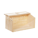 Middle Transparent Wooden Hamster Cage, Small Animal Habitat Hutch for Large Siberian W2181P156758