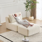 Modern Memory Foam Compressed Sofa,Single Chaise Longue for Living Room,Pet-Friendly Cloud Modular 05406441