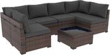 Cushion Covers for 7 Pcs Wicker Rattan Sectional Sofa, 14Pack Cushion Slipcovers Set W2911P286667
