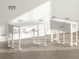 Foldable Computer Desk with Storage Bag, Shelf and Wheels, Space-Saving Folding Desk for Home 85910354
