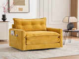 UNITED WE WIN Swivel Barrel Chair - Mid Century Modern Chair, Thick Padded Arm Chair with Solid W1568P290085