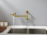 Wall mounted Filler Faucet, Modern Brass Filler Two-Attachment Wall Mount Folding Kitchen W2287P184459